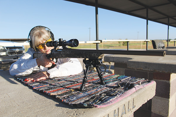 shooting from a bench