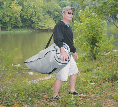 sea eagle in cary bag